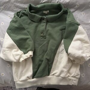 Pilcro Forest Green Knit Sweater